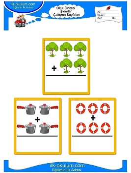 Çocuklar İçin toplam işlemi yaprak testleri 